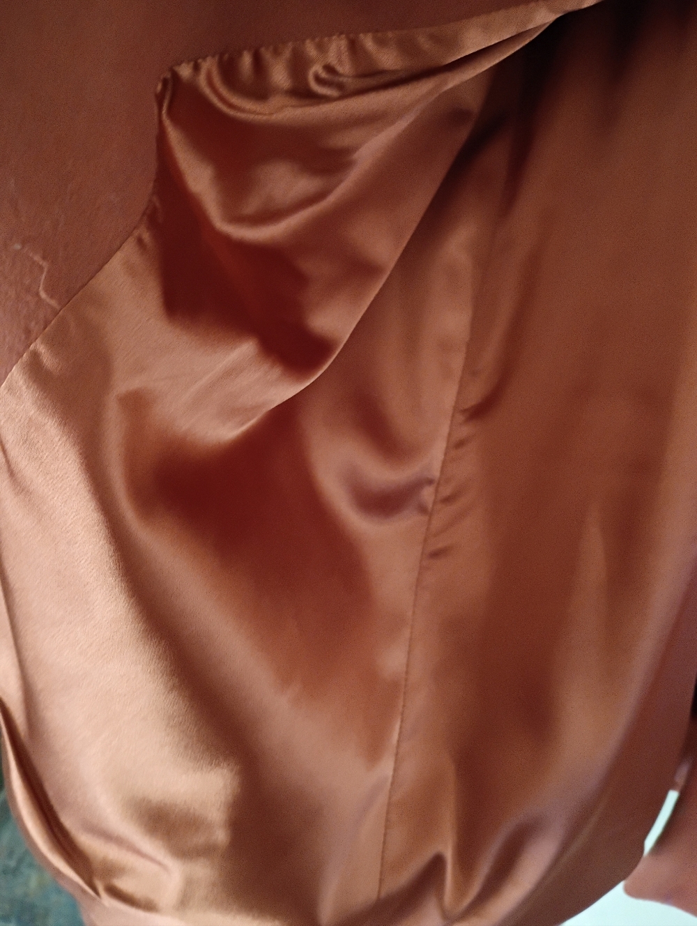 Womens Orange Wool-Blend Toggle Coat.Pit To Pit 19" - Picture 6 of 10
